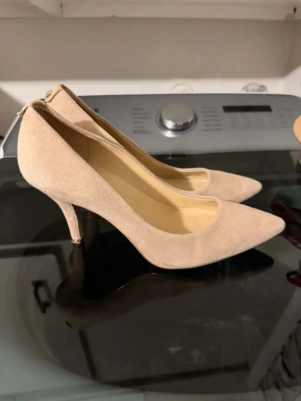 Michael Kors Nude Suede Pointed Toe Pumps